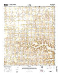 Texon SE Texas Current topographic map, 1:24000 scale, 7.5 X 7.5 Minute, Year 2016