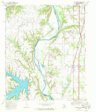 Thackerville Oklahoma Historical topographic map, 1:24000 scale, 7.5 X 7.5 Minute, Year 1968
