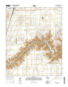 The Palisades Texas Current topographic map, 1:24000 scale, 7.5 X 7.5 Minute, Year 2016