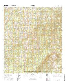 Thomas Springs Texas Current topographic map, 1:24000 scale, 7.5 X 7.5 Minute, Year 2016