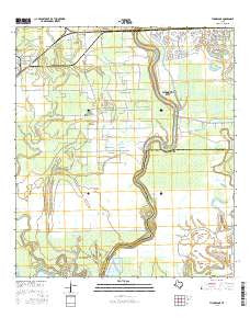 Thompsons Texas Current topographic map, 1:24000 scale, 7.5 X 7.5 Minute, Year 2016