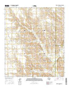 Three Bluff Draw Texas Current topographic map, 1:24000 scale, 7.5 X 7.5 Minute, Year 2016