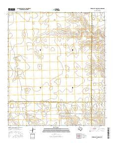 Three Bluff Draw NE Texas Current topographic map, 1:24000 scale, 7.5 X 7.5 Minute, Year 2016