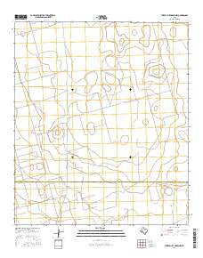 Three Bluff Draw NW Texas Current topographic map, 1:24000 scale, 7.5 X 7.5 Minute, Year 2016