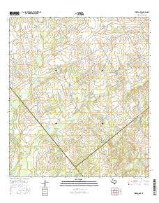 Three Oaks Texas Current topographic map, 1:24000 scale, 7.5 X 7.5 Minute, Year 2016