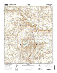 Throckmorton Texas Current topographic map, 1:24000 scale, 7.5 X 7.5 Minute, Year 2016