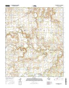 Throckmorton NE Texas Current topographic map, 1:24000 scale, 7.5 X 7.5 Minute, Year 2016