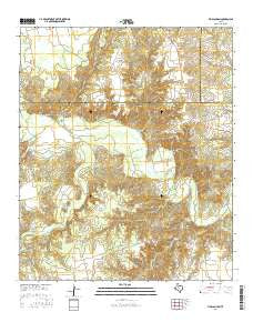 Tige Canyon Texas Current topographic map, 1:24000 scale, 7.5 X 7.5 Minute, Year 2016