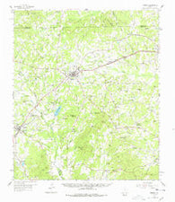 Timpson Texas Historical topographic map, 1:62500 scale, 15 X 15 Minute, Year 1958