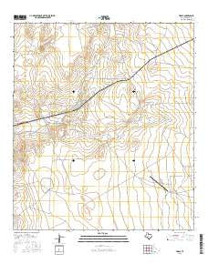 Tinaja Texas Current topographic map, 1:24000 scale, 7.5 X 7.5 Minute, Year 2016