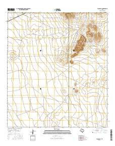 Tinaja NE Texas Current topographic map, 1:24000 scale, 7.5 X 7.5 Minute, Year 2016