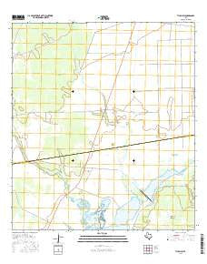 Tivoli SW Texas Current topographic map, 1:24000 scale, 7.5 X 7.5 Minute, Year 2016