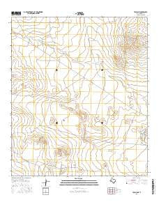 Toyah NW Texas Current topographic map, 1:24000 scale, 7.5 X 7.5 Minute, Year 2016