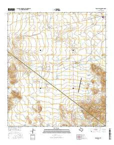 Toyahvale Texas Current topographic map, 1:24000 scale, 7.5 X 7.5 Minute, Year 2016