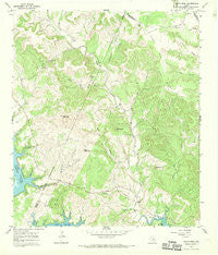 Travis Peak Texas Historical topographic map, 1:24000 scale, 7.5 X 7.5 Minute, Year 1966