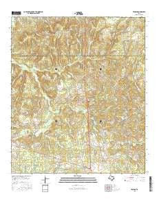 Trawick Texas Current topographic map, 1:24000 scale, 7.5 X 7.5 Minute, Year 2016