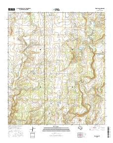 Trickham Texas Current topographic map, 1:24000 scale, 7.5 X 7.5 Minute, Year 2016