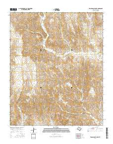Troublesome Creek Texas Current topographic map, 1:24000 scale, 7.5 X 7.5 Minute, Year 2016