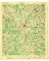 Troup Texas Historical topographic map, 1:62500 scale, 15 X 15 Minute, Year 1943