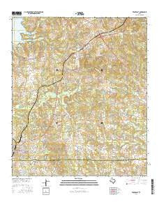 Troup East Texas Current topographic map, 1:24000 scale, 7.5 X 7.5 Minute, Year 2016