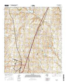 Troy Texas Current topographic map, 1:24000 scale, 7.5 X 7.5 Minute, Year 2016