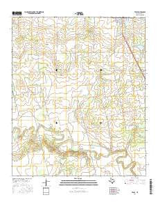 Truby Texas Current topographic map, 1:24000 scale, 7.5 X 7.5 Minute, Year 2016