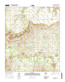 Truscott South Texas Current topographic map, 1:24000 scale, 7.5 X 7.5 Minute, Year 2016