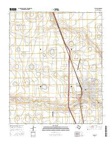 Tulia Texas Current topographic map, 1:24000 scale, 7.5 X 7.5 Minute, Year 2016