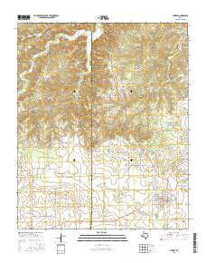 Turkey Texas Current topographic map, 1:24000 scale, 7.5 X 7.5 Minute, Year 2016