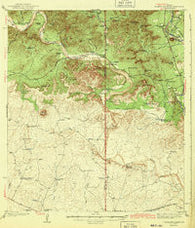 Turkey Mountain Texas Historical topographic map, 1:62500 scale, 15 X 15 Minute, Year 1943