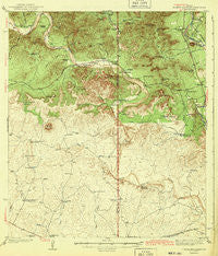 Turkey Mountain Texas Historical topographic map, 1:62500 scale, 15 X 15 Minute, Year 1943