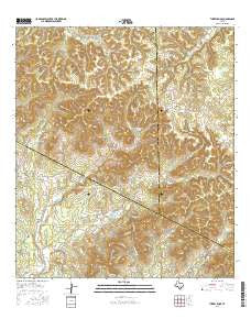 Turkey Knob Texas Current topographic map, 1:24000 scale, 7.5 X 7.5 Minute, Year 2016