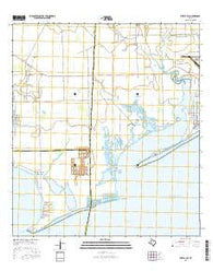 Turtle Bay Texas Current topographic map, 1:24000 scale, 7.5 X 7.5 Minute, Year 2016