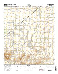 Twelvemile Mesa Texas Current topographic map, 1:24000 scale, 7.5 X 7.5 Minute, Year 2016