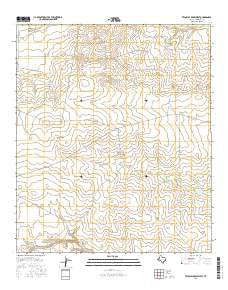 Two Mill Draw West Texas Current topographic map, 1:24000 scale, 7.5 X 7.5 Minute, Year 2016
