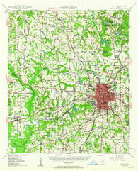 Tyler Texas Historical topographic map, 1:62500 scale, 15 X 15 Minute, Year 1948
