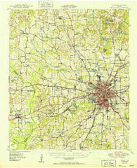 Tyler Texas Historical topographic map, 1:62500 scale, 15 X 15 Minute, Year 1949