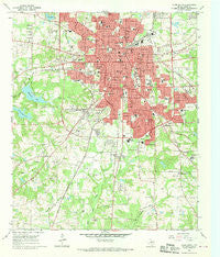 Tyler South Texas Historical topographic map, 1:24000 scale, 7.5 X 7.5 Minute, Year 1966