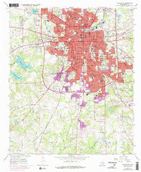 Tyler South Texas Historical topographic map, 1:24000 scale, 7.5 X 7.5 Minute, Year 1966