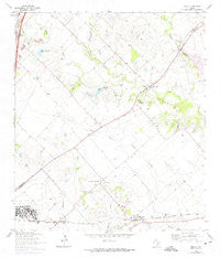Uhland Texas Historical topographic map, 1:24000 scale, 7.5 X 7.5 Minute, Year 1964