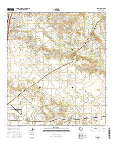 Uhland Texas Current topographic map, 1:24000 scale, 7.5 X 7.5 Minute, Year 2016