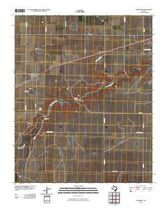Umbarger Texas Historical topographic map, 1:24000 scale, 7.5 X 7.5 Minute, Year 2010