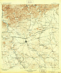 Uvalde Texas Historical topographic map, 1:125000 scale, 30 X 30 Minute, Year 1899