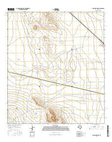 Valentine West Texas Current topographic map, 1:24000 scale, 7.5 X 7.5 Minute, Year 2016
