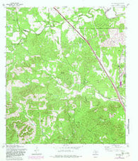 Van Raub Texas Historical topographic map, 1:24000 scale, 7.5 X 7.5 Minute, Year 1967