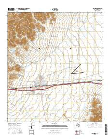 Van Horn Texas Current topographic map, 1:24000 scale, 7.5 X 7.5 Minute, Year 2016