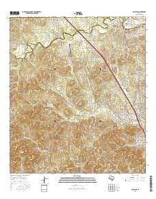 Van Raub Texas Current topographic map, 1:24000 scale, 7.5 X 7.5 Minute, Year 2016