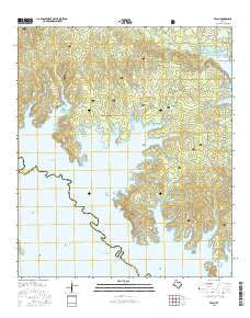 Veach Texas Current topographic map, 1:24000 scale, 7.5 X 7.5 Minute, Year 2016