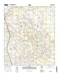 Vesrue Texas Current topographic map, 1:24000 scale, 7.5 X 7.5 Minute, Year 2016