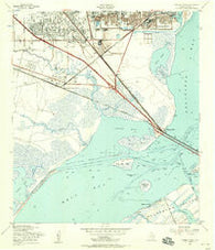 Virginia Point Texas Historical topographic map, 1:24000 scale, 7.5 X 7.5 Minute, Year 1954